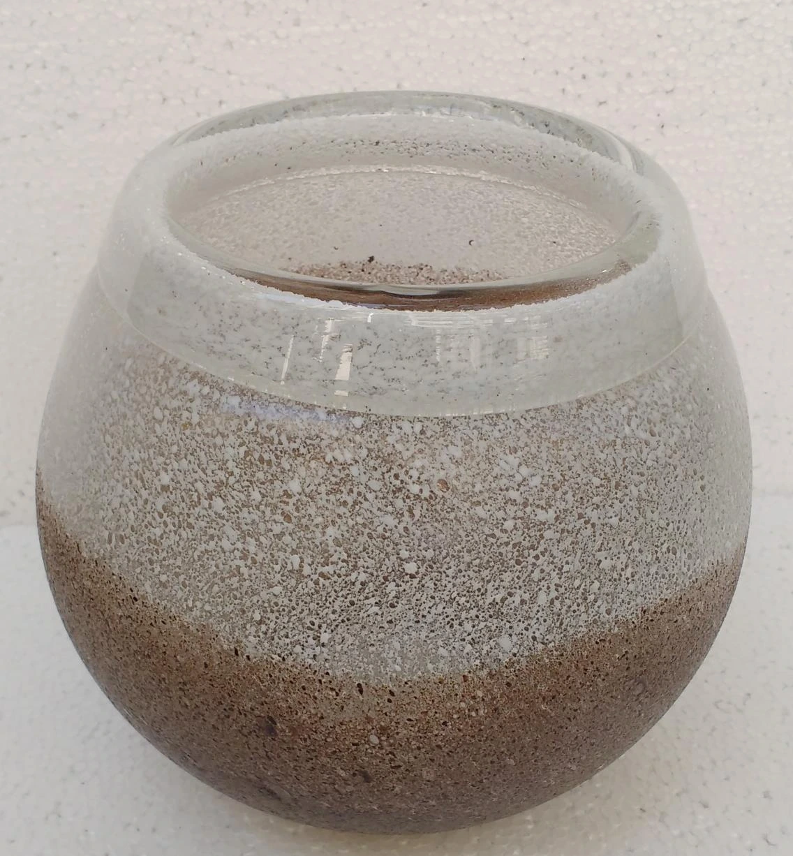 Grey Glass Curve Neck Small 20X12.5X7.5
